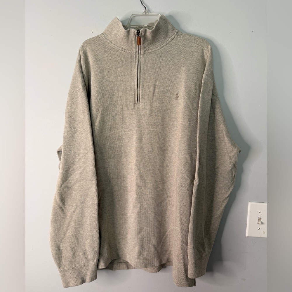 Ralph Lauren Light Gray Zip-Up Sweater